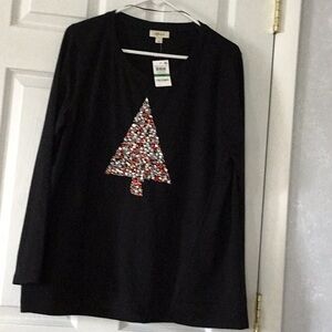 Holiday Sweater with Jewels as a Christmas Tree Size large